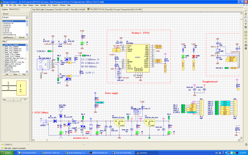 We create Schematic by Altium CAD software