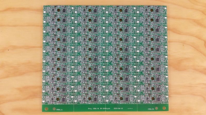 The array of the boards with the V-Cut has to be separated before any test 
