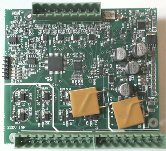 The industrial controller with Microchip PIC18F46 Microprocessor