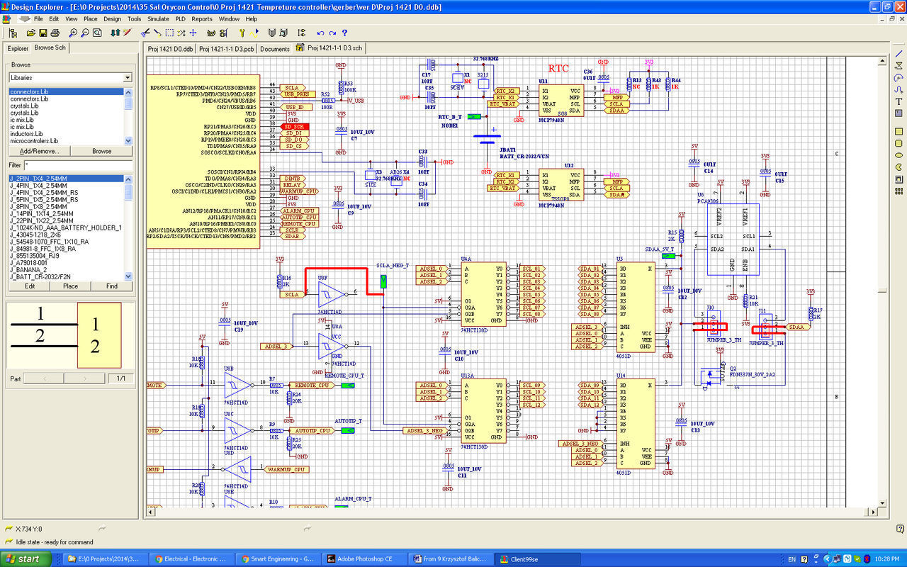 The Altium CAD design platform is used to create the schematic and PCB layout